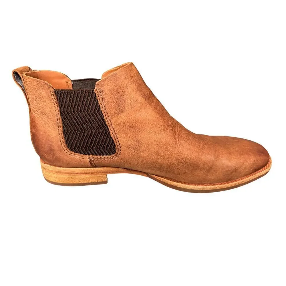 KORK-EASE Chelsea Brown Leather slip on Ankle boot/Shoes, size 8, Like NEW!!